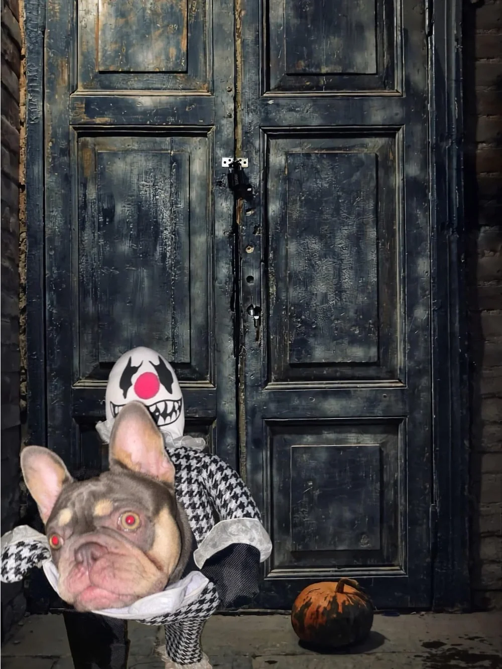 Viral Halloween Clown Dog Headless Tray Costume